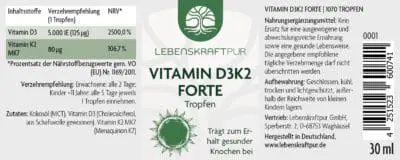 Vitamin D3K2 Forte 20ml – Bild 2